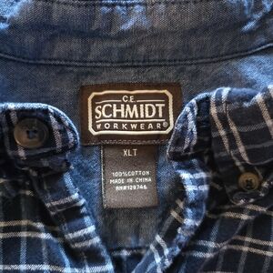 C.E. Schmidt Workwear Men's Blue Plaid Casual Shirt